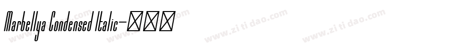 Marbellya Condensed Italic字体转换